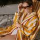 Sole Reversible Short Beach Terry Robe Ochre