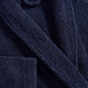 Sunday Citizen Spa Cotton Bathrobe in Baritone Blue close-up of soft fabric texture
