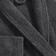 Sunday Citizen Spa Cotton Bathrobe in Granite close-up of soft fabric texture