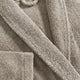 Sunday Citizen Spa Cotton Bathrobe in Taupe close-up of soft fabric texture