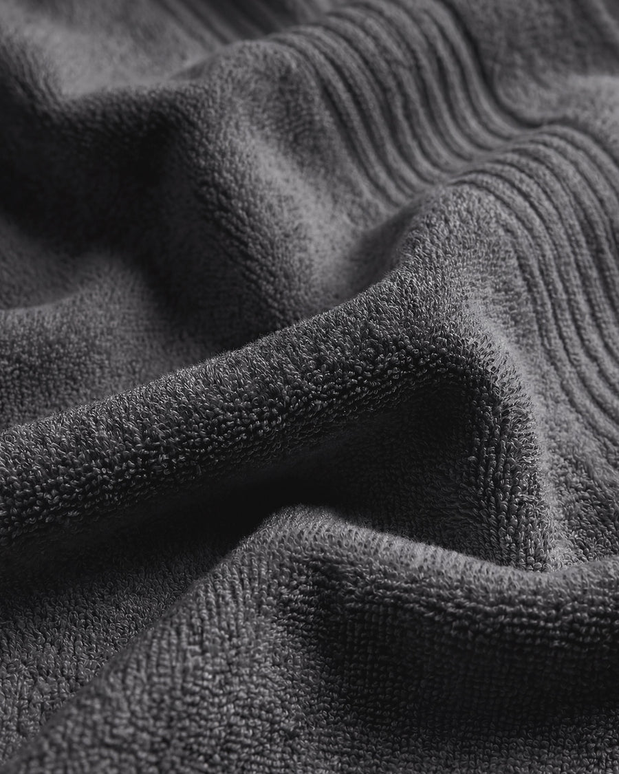 Sunday Citizen Spa Cotton Towel Set in Granite  close-up of soft fabric texture