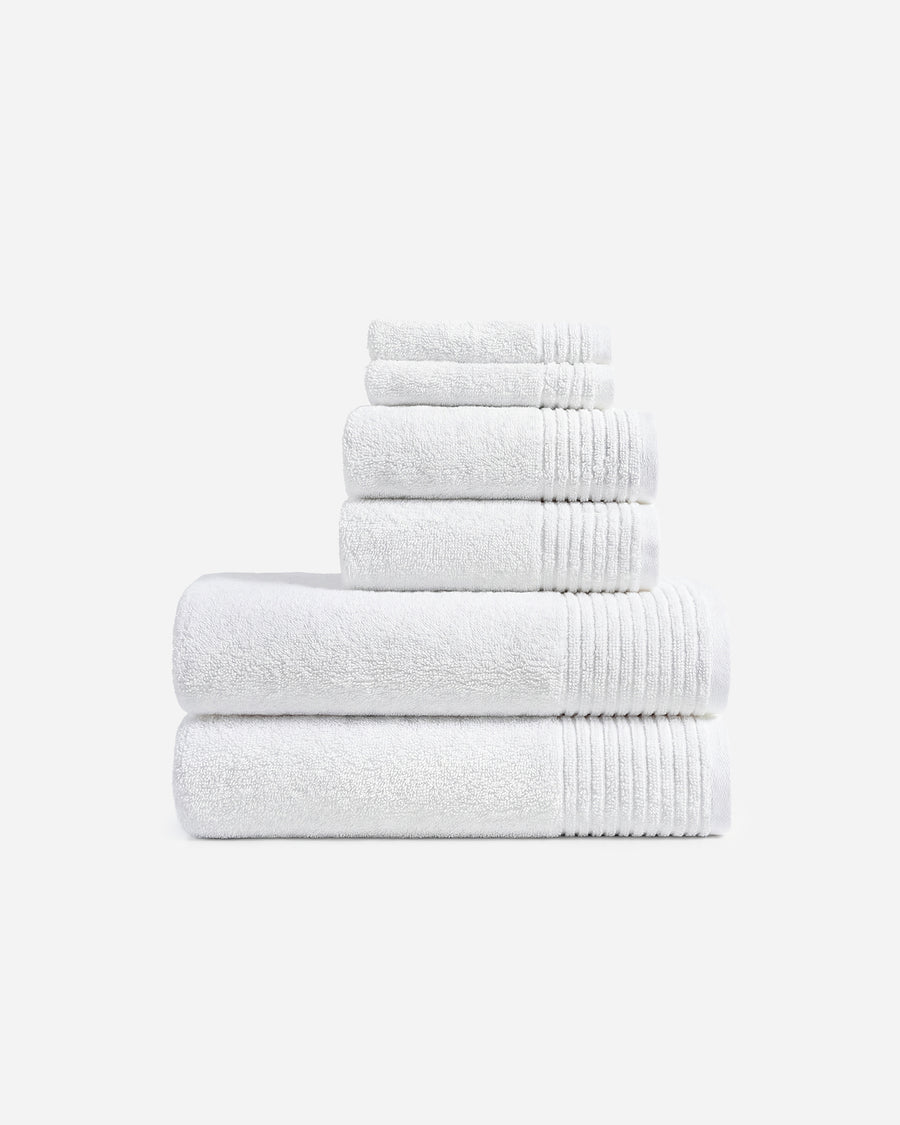 Sunday Citizen Spa Cotton Towel Set in Clear White