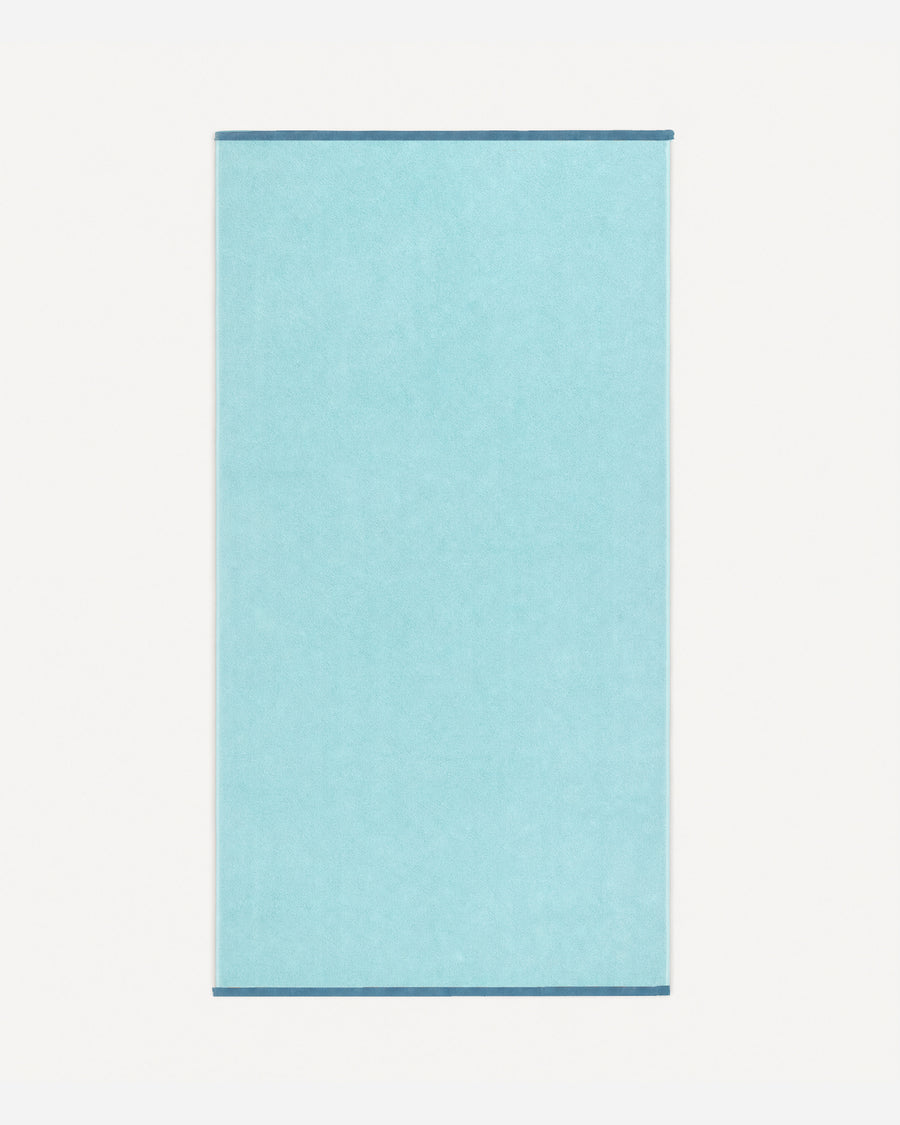 Spritz Reversible Stripe Beach Towel Light Aqua - Aperol