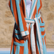 Spritz Reversible Short Beach Terry Robe Off White - Aperol