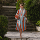 Spritz Reversible Short Beach Terry Robe Off White - Aperol