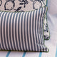 sunday Citizen Striped Outdoor Small Lumbar Pillow Midnight - Off White