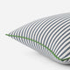 sunday Citizen Striped Outdoor Small Lumbar Pillow Midnight - Off White