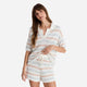 Sunday Citizen Striped Cloud Cool Crochet Lido Off White - Misty Blue
