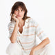 Sunday Citizen Striped Cloud Cool Crochet Lido Off White - Misty Blue