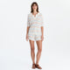 Sunday Citizen Striped Cloud Cool Crochet Lido Off White - Misty Blue