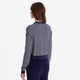 Sunday Citizen Striped Cloud Cool Light Cropped Sweater Off White - Marine Blue