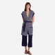 Sunday Citizen Striped Cloud Cool Light Short Cardigan Off White - Marine Blue