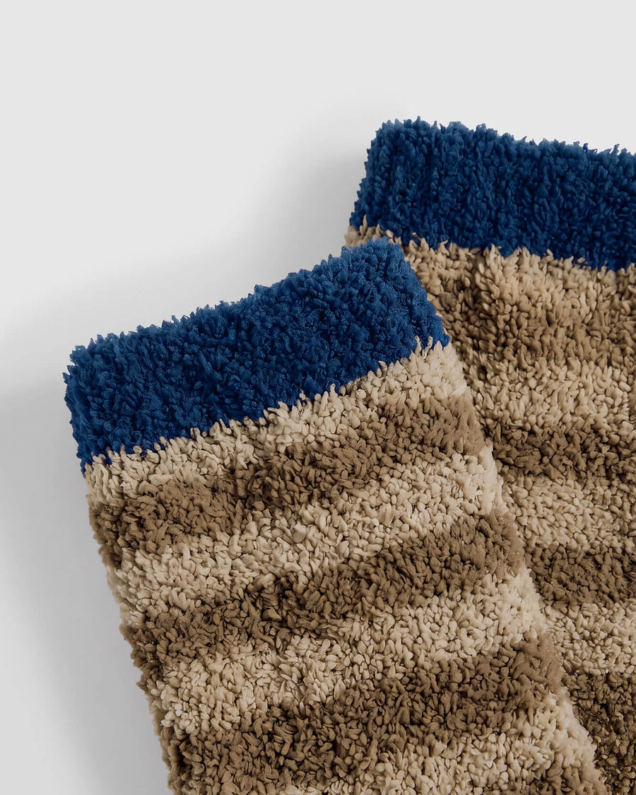 Snug Striped Socks Biscotti - Blue