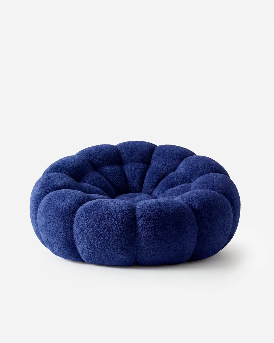 Sunday Chair Ottoman Set Dark Blue