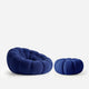 Sunday Chair Ottoman Set Dark Blue