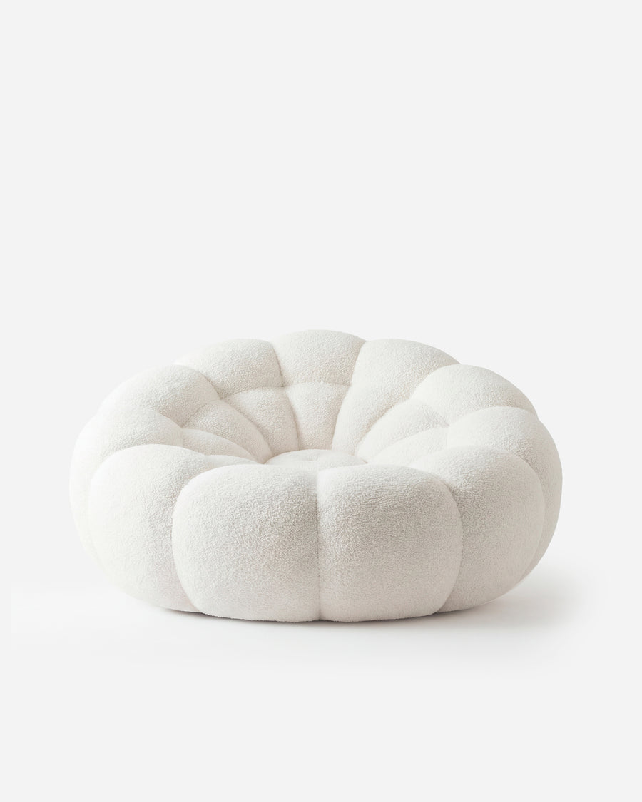 Sunday Chair Ottoman Set Dark White