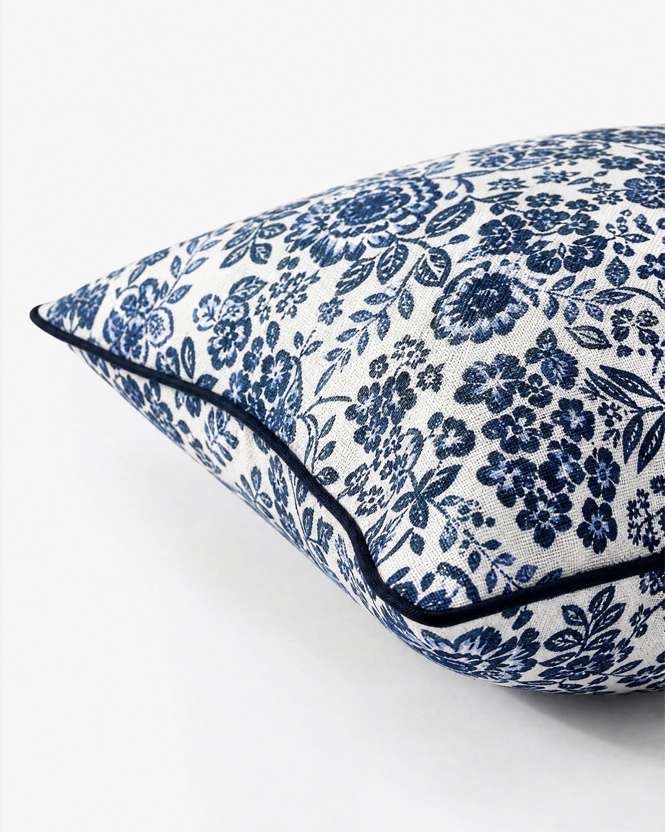 Sunday Citizen Tile Throw Pillow in Classic Blue - Ivory