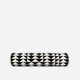 Triangle Grid Bolster Pillow Black - Ivory