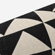 Triangle Grid Bolster Pillow Black - Ivory