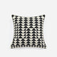Triangle Grid Large Throw Pillow Black -  Ivory