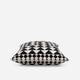 Triangle Grid Large Throw Pillow Black -  Ivory