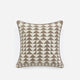 Triangle Grid Large Throw Pillow Taupe - Ivory