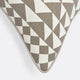 Triangle Grid Large Throw Pillow Taupe - Ivory