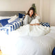 Sunday Citizen Tulum Lumbar Pillow Navy - Off White