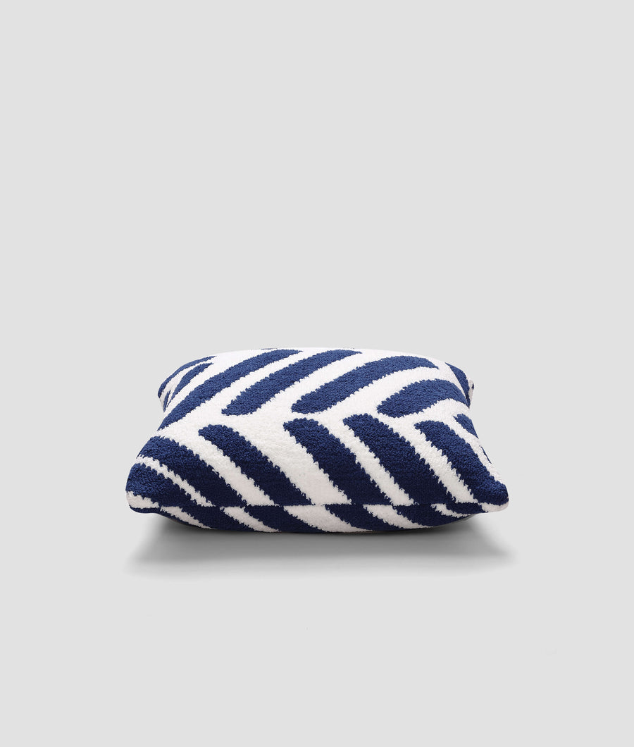 Tulum Throw Pillow Navy - Off White