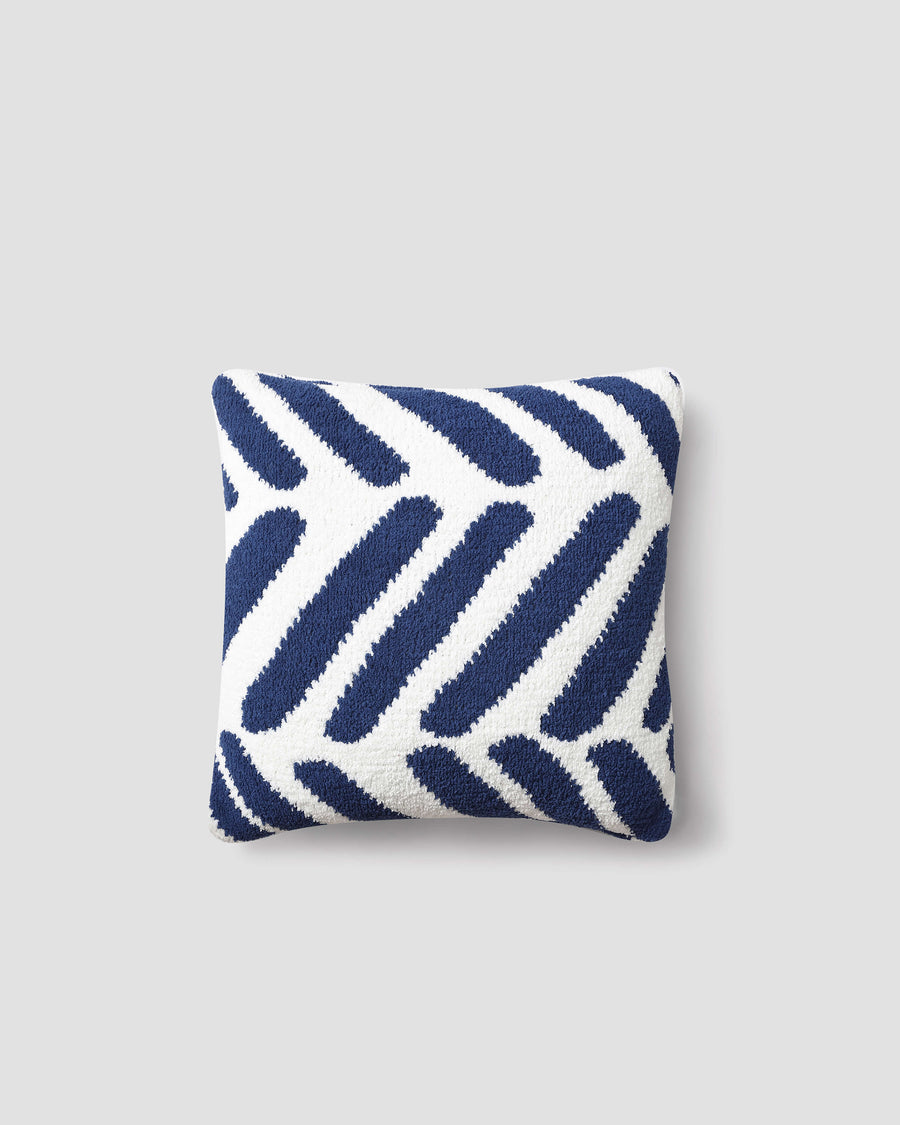 Tulum Throw Pillow Navy - Off White