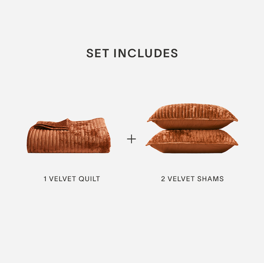 Velvet Quilt Bundle Rust