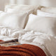 Sunday Citizen Waffle Throw in Cinnamon Stick and Lumière Luxe in White - Taupe