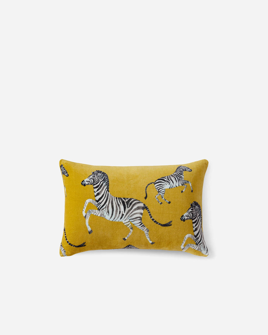 Sunday-Citizen_Watercolor-Zebra-Small-Lumbar-Pillow_ Gold