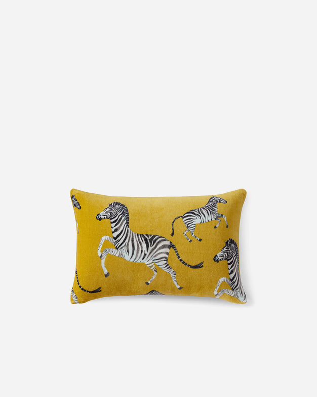 Sunday-Citizen_Watercolor-Zebra-Small-Lumbar-Pillow_ Gold