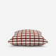 Woven Grid Large Throw Pillow Burgundy - Ivory