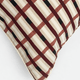 Woven Grid Small Lumbar Pillow Burgundy - Ivory