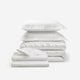 Sunday Citizen Luce Cotton Sateen Duvet Cover Move in Bundle in White