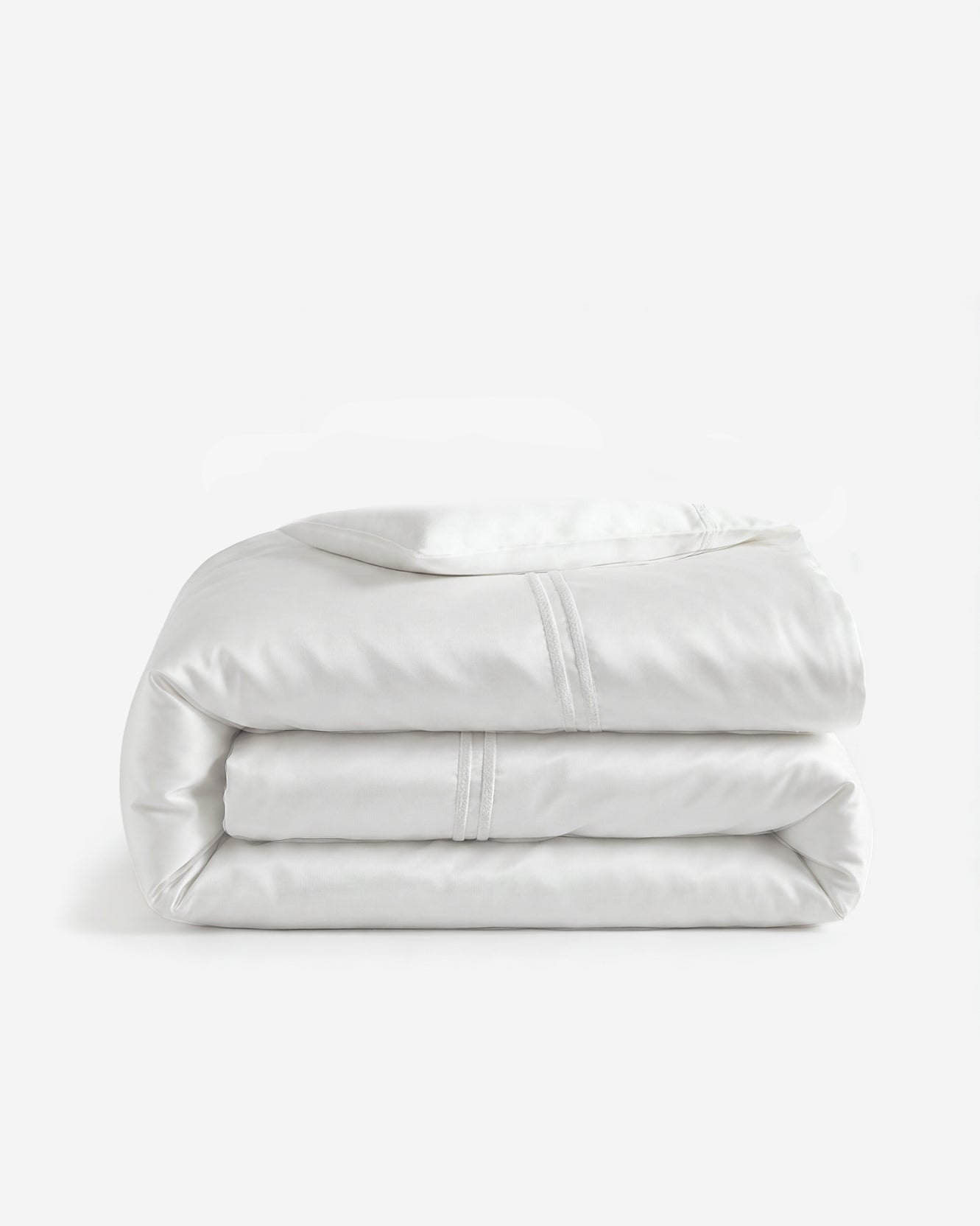 Sunday Citizen Luce Cotton Sateen Duvet Cover in White