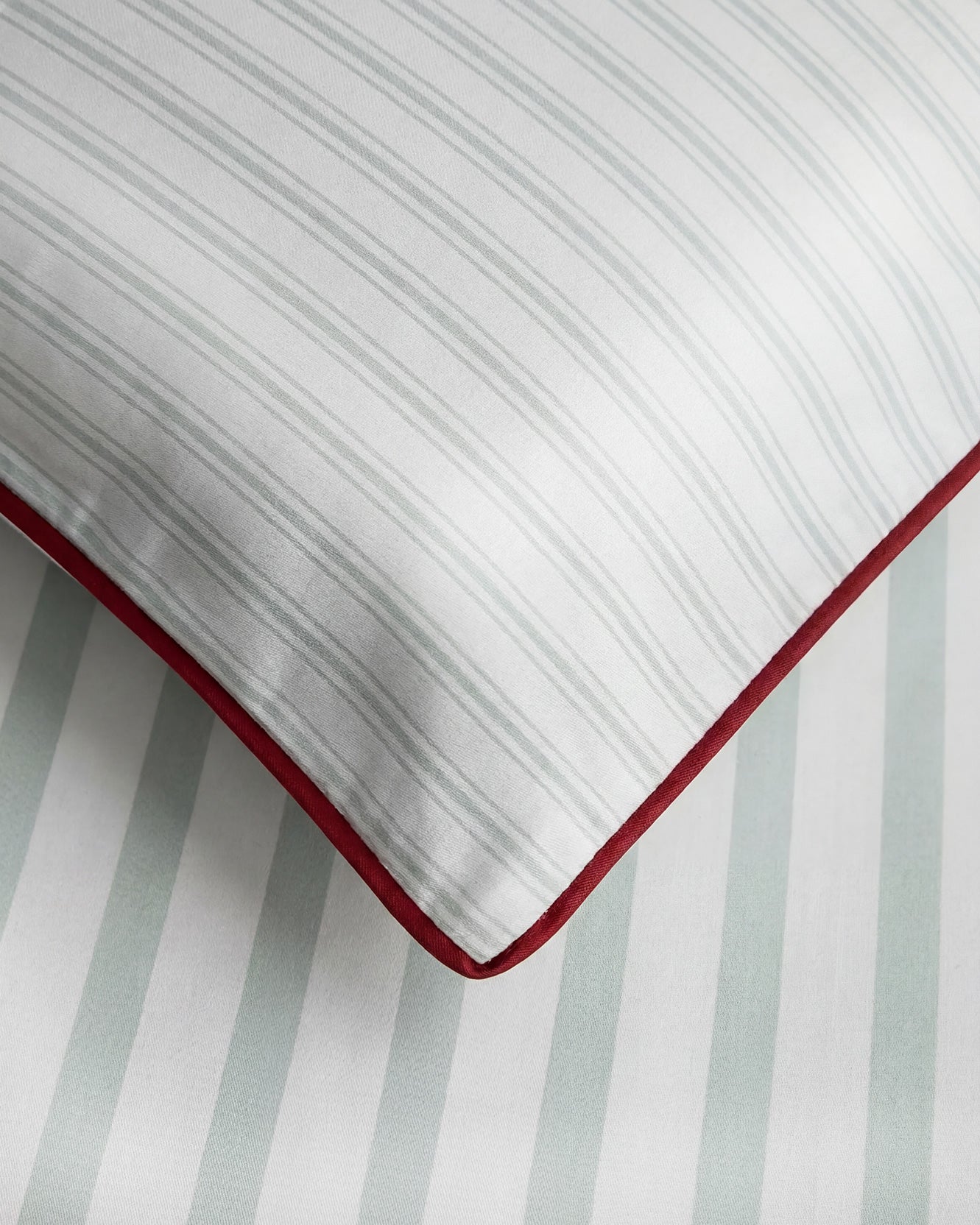 Sunday Citizen Mare Silky Lyocell Duvet Cover in Misty Blue - White