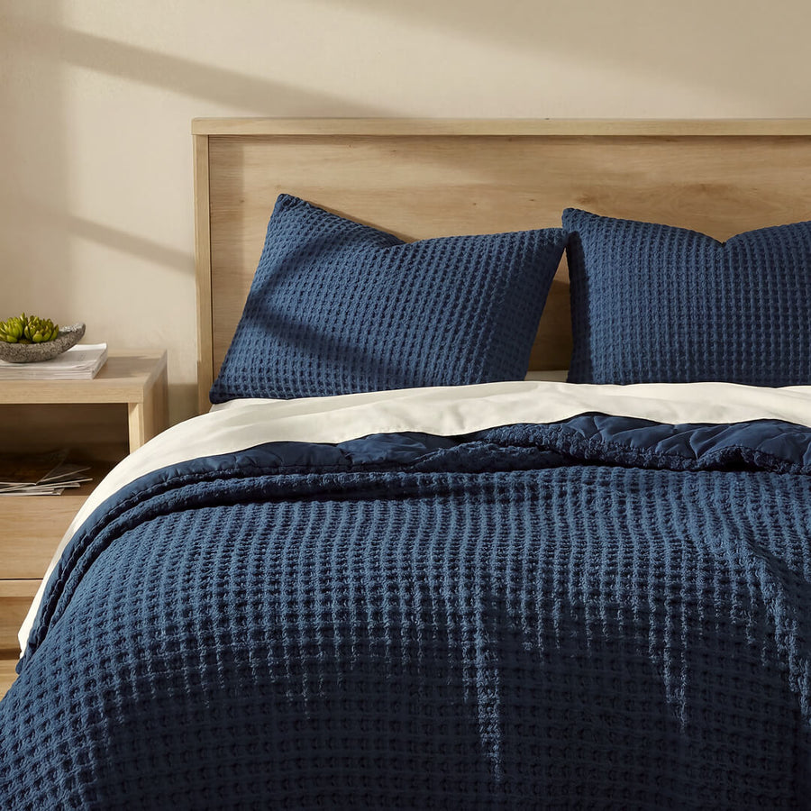 Sunday Citizen Snug Waffle Comforter Midnight