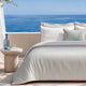 Sunday Citizen Mare Throw Pillow in Misty Blue - Off White
