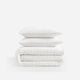 Snug Waffle Comforter Bundle Clear White