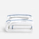 Frame Premium Bamboo Duvet Bundle White - Denim