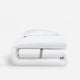 Frame Premium Bamboo Duvet Bundle White - Taupe