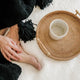 Braided Pom Pom Throw Black