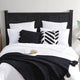 Braided Pom Pom Throw Black