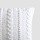 Braided Throw Pillow Off White