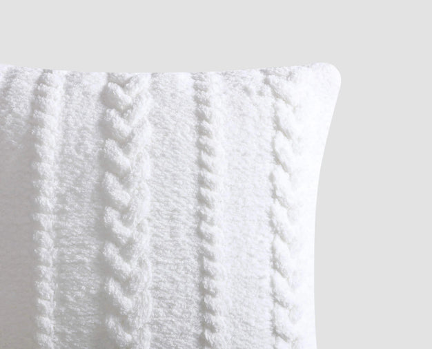 Braided Throw Pillow Off White