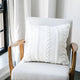 Braided Throw Pillow Off White