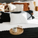Braided Pom Pom Lumbar Pillow Black